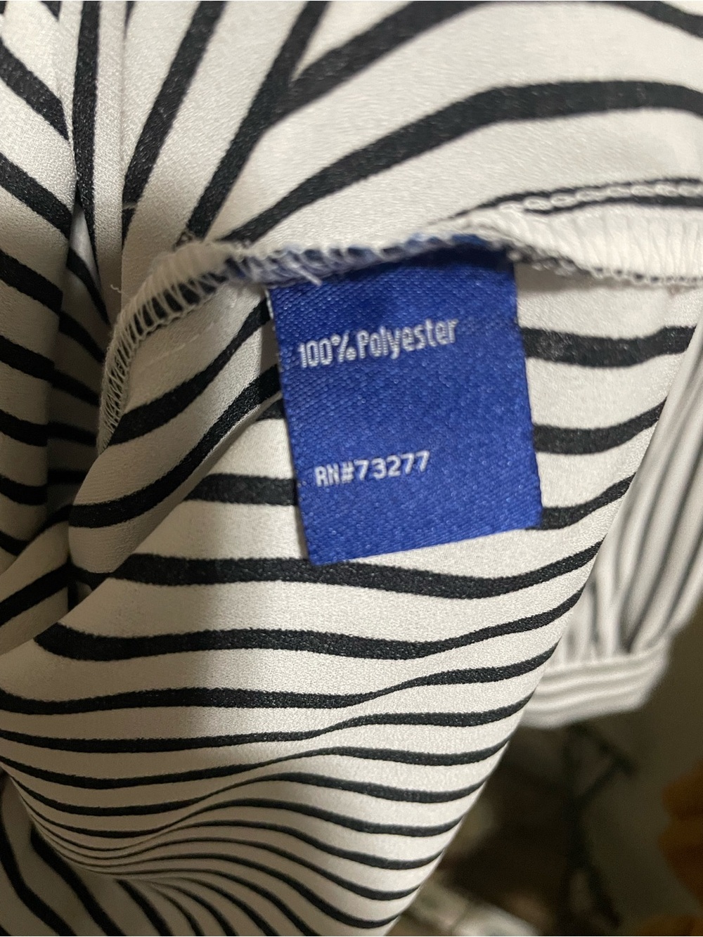 Apt. 9 Black & White Striped Tie-Back Blouse - Picture 5 of 6
